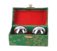 bolas chinas de baoding, par de bolas de meditación de metal para ejercicios de palma, equipo de fitness portátil para mujeres hombres adultos relajantes relajantes yoga salud