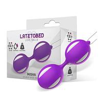 Bolas chinas marca LATETOBED Misha Bola de Kegel Doble Silicona Púrpura
