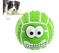 Bolas chirriantes para perros, bolas redondas suaves y divertidas, bolas interactivas para mascotas, bolas de látex con cara sonriente, resistentes a las mordeduras, divertidas bolas de cara