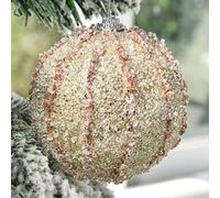 Bolas colgantes para árbol de Navidad de 8 cm con acabado de lentejuelas para decoración festiva del hogar y eventos de fiesta ()