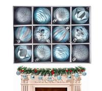 Bolas de adorno, globos inastillables de 2.36 pulgadas, juego de decoración navideña para escenas interiores y exteriores, material seguro, esferas festivas ligeras para el hogar, jardín delantero