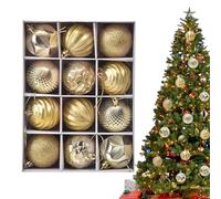 Bolas de adorno, globos inastillables de 2.36 pulgadas, juego de decoración navideña para escenas interiores y exteriores, material seguro, esferas festivas ligeras para el hogar, jardín delantero