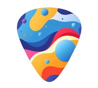 Bolas de arco de colores, púas de guitarra elegantes y duraderas, tres tipos de púas de guitarra finas, medianas y pesadas (12 piezas), adecuadas para guitarra, bajo, guitarra eléctrica, ukelele,