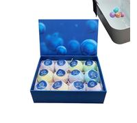 Bolas de Baño,12 Unidades de Espuma Relajante con Fragancias,Bomba de Ducha Salina | Ducha Bañera Regalos para Niños Niñas Cesta San Valentín Cumpleaños