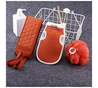 Bolas De Baño Bañera de tres piezas Bañera Bañera Cepillo Frotamiento Espesado Toalla Toalla Limpiar Limpiar Descontaminación Bañera Bola Set Largo Tira trasera Toalla Kit Bolas De Baño (Size : Red)