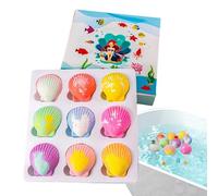 Bolas de Baño, Con Burbujas Naturales Oculto En Producto - Set de 9 Bolas de Ducha con Temática Marina | Para Niños Niñas Guarderías Viajes Baños Y Bañeras