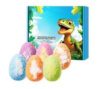 Bolas de Baño con en su Interior - 6 Piezas con Temática Dinosaurios para Baño - Bolas para Ducha Naturales,para chicos: cumpleaños, vacaciones, verano, guardería, hogar, aseo,