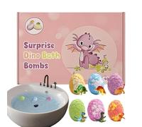 Bolas de Baño con Interior para Niños | Set de 6 Piezas con Temática de Dinosaurios - Pack de Baños Espumosos,para Regalar en Vacaciones, Viajes, Hotel, Hogar, Baño, Guardería