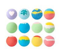 Bolas de baño con juguetes en el interior, juego de 12 limpiadores corporales coloridos hechos a mano, bolas efervescentes para ducha - Relajación en el hogar viaje hotel niño