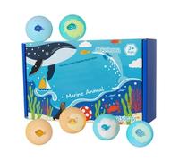 Bolas de Baño Infantiles | 6 piezas con juguete dentro y gel de ducha | Diseño Temático Marino Bola de Burbujas para Baño,Para hogar, viajes, servicio, hotel, cumpleaños y relajación