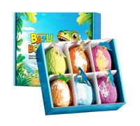 Bolas de baño infantiles con juguetes dentro,6 Unidades Temática Dinosaurios,Bolas para Ducha Naturales - Regalo en Cumpleaños Vacaciones Citas de Juego