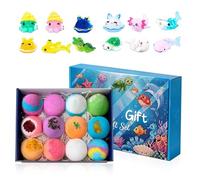 Bolas de baño infantiles | Refrescante y rápida disolución con burbujas - Bolas de sal para bañera con juguetes,para infantes, preescolares, varones y niñas, hogar, viajes, aseo y jardín de