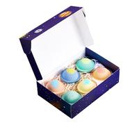 Bolas de baño, juego de spa celestial de seis piezas, botánico orgánico, limpieza profunda de poros, accesorio de relajación de baño para el hogar, bañera y spa