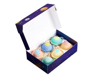 Bolas de baño, juego de spa celestial de seis piezas, botánico orgánico, limpieza profunda de poros, accesorio de relajación de baño para el hogar, bañera y spa