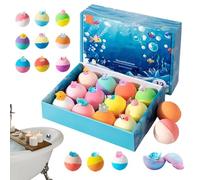 Bolas de Baño Limpiador Corporal Orgánico de 12 Piezas | Set de Juguetes de Baño en Efervescencia para Niños Para Casa Cuarto de Baño Guardería Relajación y