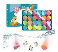 Bolas de baño para niños,24 Piezas Espuma refrescante y | Rellenos para Calcetines navideños | para Amigos, Adolescentes, Niños y Niñas, Hijas e Hijos