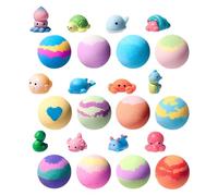 Bolas de baño para niños: Juego de 12 Piezas de Bombas de baños espumosas de Colores íris, Bombas de baños para niños, Bolas de baño hidratantes y gaseosas, Juego de Juguetes Divertidos para el ti