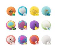 Bolas de baño que producen espuma | 12 Piezas multicolores efervescentes delicadas | Bolas De Baño Con Juguetes Para Rellenar Calcetines | Para adolescentes, familias, niños y niñas, hijos e hijas