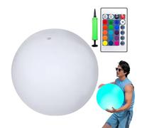 Bolas de billar con control remoto - Bola iluminada con LED en 16 colores claros con mando a distancia | Pelota de playa LED ajustable | Pelotas de playa inflables de neón para niños y deportes para