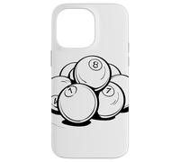 Bolas de billar Dibujo Taco Deportes Snooker Carcasa para iPhone 14 Pro Max