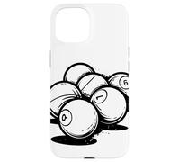 Bolas de billar Sala de billar Carcasa para iPhone 15