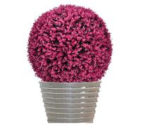 Bolas de césped artificial, bola topiaria de boj artificial, plantas artificiales decorativas de vegetación artificial, esferas grandes for jardín al aire libre, bolas decorativas de boj(Purple,30cm)