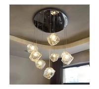 Bolas de Cristal de Techo Que iluminan Las escaleras giratorias Lámpara Colgante Larga Lámpara de Techo para Bar Restaurante Pasillo Sala de Estar Lámpara Colgante de Villa creativ