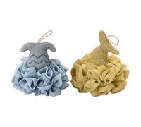 Bolas de de baño - Juego de 2 piezas, esponja de malla suave, equipo de baño de animales marinos, suministros para el bañ en el hogar | Bolas de puf de malla de dos piezas con diseños d