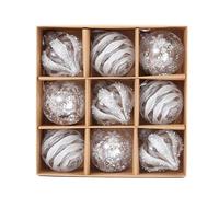 Bolas de decoración de Pascua, 9 Bolas de árbol, Adornos Colgantes de 3.15 Pulgadas para Eventos de Pascua, Fiesta en casa de Vacaciones, cafetería, Bar, Centro Comercial