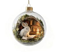 Bolas de decoración para árbol de Navidad, serie de animales, para amantes de la lectura, Navidad, para leer, D5P8