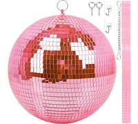 Bolas de discoteca de 6 pulgadas, bolas colgantes de discoteca, bola de espejo de 15 cm con mini espejo autoadhesivo y ganchos, autoadhesivas, ideales para fiestas o efectos de iluminación de DJ