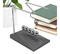 Bolas De Equilibrio Con Cuna De Newton - Péndulo Con Bolas Oscilantes, Gadgets De Ciencia Y Física | Juguete De Movimiento Cinético Para La Decoración Del Escritorio, Bola Clásico De Newto