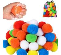 Bolas de esponja de agua reutilizables Kiddospace, esponja de agua suaves Kiddo Space, bolas de algodón para salpicaduras, globos de agua: el juguete de playa perfecto para el verano caluroso (60PCS)