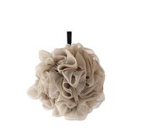 Bolas de esponja de baño de malla suave, bolas de baño exfoliantes for limpieza corporal, cepillo de limpieza de nailon, esponjas de baño, flor de baño (Size : Khaki)