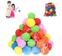 Bolas De Esponja Reutilizables,bolas Agua Piscina,water Sponge Balls,Bolas De Salpicaduras, Coloridos Bombas De Agua Para Piscina Y Playa, Juegos De Batalla De Agua-60pcs