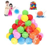 Bolas De Esponja Reutilizables,bolas Agua Piscina,water Sponge Balls,Bolas De Salpicaduras, Coloridos Bombas De Agua Para Piscina Y Playa, Juegos De Batalla De Agua-60pcs