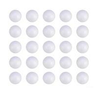 Bolas de espuma PS sólidas, suministros de manualidades blancas para arreglos florales, decoración de pasteles para modelado de árboles dulces en proyectos, 100 piezas, 3 tamaños, 20 mm, 25 mm, 30 mm