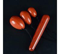 Bolas de estrés de masaje de huevo Yoni de cuarzo rosa para mujer, ejercicio de Kegel, bola de geisha de heno, juego de varita Yoni, ajuste de huevo de Jade tipo 15