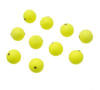 Bolas de flotabilidad de pesca, 10 unidades para un control óptimo de deriva y sensibilidad al golpe (27 mm, amarillo)