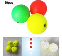Bolas de flotabilidad de pesca, 10 unidades para un control óptimo de deriva y sensibilidad al golpe (27 mm, rojo)