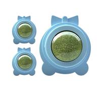 Bolas de gato que se pegan a la pared - Juguete giratorio Silvervine Catnip, entretenimiento seguro y saludable | Caperucita para mascotas para gatitos limpieza de dientes de gato, interactivo en