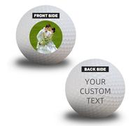 Bolas de golf personalizadas a doble cara con su nombre, logotipo o texto para regalos únicos y eventos inolvidables para entusiastas del golf, torneos y ocasiones especiales