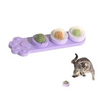 Bolas de hierba gatera para gatos, bola de hierba gatera giratoria, bola de hierba gatera para gatos de interior, bolas seguras para lamer, juguete de limpieza de dientes natural para un tiempo de