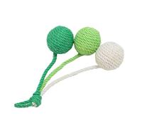 Bolas de Hilo para Gatos, Cómodas Garras de Molienda, Resistentes a Las Mordeduras, Pelota Interactiva con Sonajero para Gatos y Gatitos (Verde, Cian, Blanco)