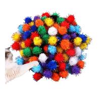 Bolas de hojaldre para artesanías, pequeñas bolas de pomta para artesanías | Surted Glitter Balls Toys Cat Toys | 100x Balls Toys Interactive Toys Arts & Crafts, material decorativo para proyectos par