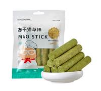 Bolas de Jaula de Palos de Gato, palitos de Masticar para Gatito,Juguetes para Gatos para una eliminación Suave de Bolas de Pelo | de Gato, Limpieza de Dientes, Comida para Gatos