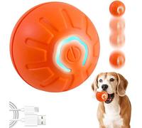 Bolas de juguete recargables USB para perros, juguete interactivo para mascotas, bola rodante automática para perros con luz de flash LED, bola flotante de goma duradera de alto rebote, para gatitos,