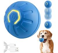Bolas de juguete recargables USB para perros, juguete interactivo para mascotas, bola rodante automática para perros con luz de flash LED, bola flotante de goma duradera de alto rebote, para gatitos,