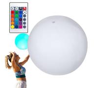 Bolas de la piscina iluminada - 16 Colores ligeros Juguete de playa inflable | Bola flotante controlada controlada | 4 modos de luces Globo LED decorativo para piscina, césped, jardín, fiestas, juegos