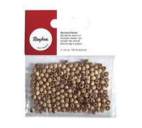 Bolas de madera en bruto de 4 mm de diámetro, perforadas de 1,8 mm